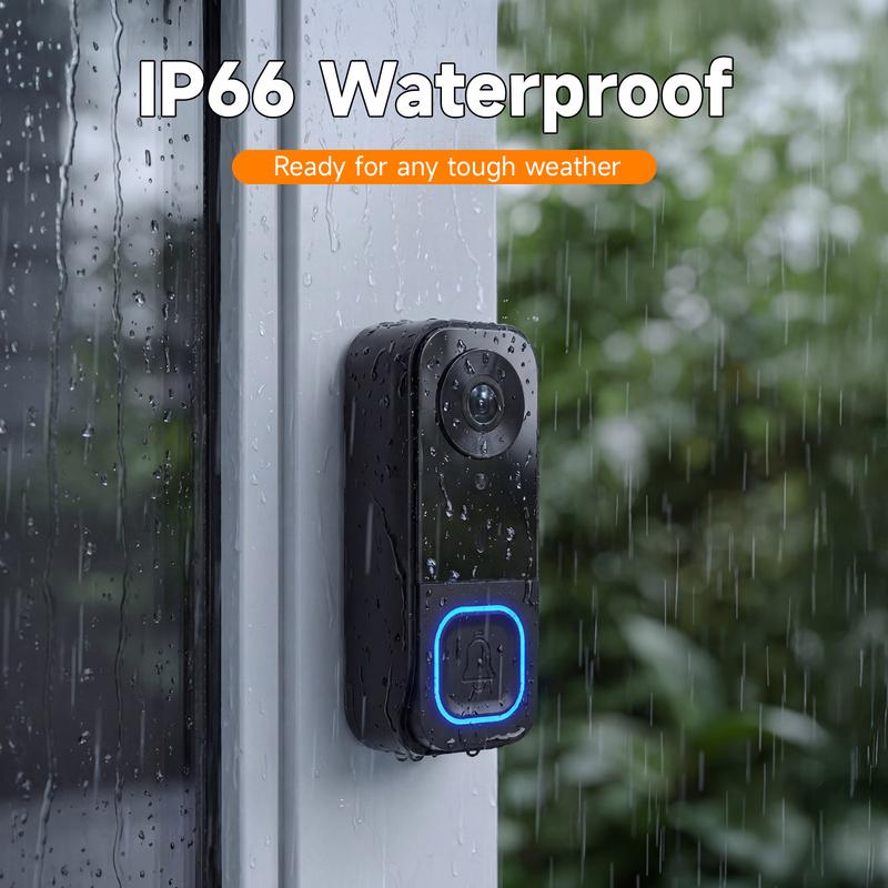 The bell is rated IP66 for rain
