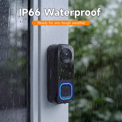 The bell is rated IP66 for rain