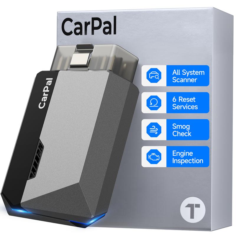 CarPal packaging: all system scanner, 6 resets, smog check, engine inspection