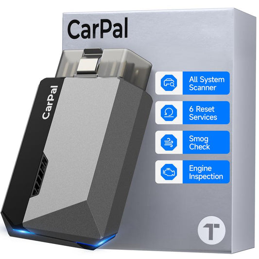 CarPal packaging: all system scanner, 6 resets, smog check, engine inspection