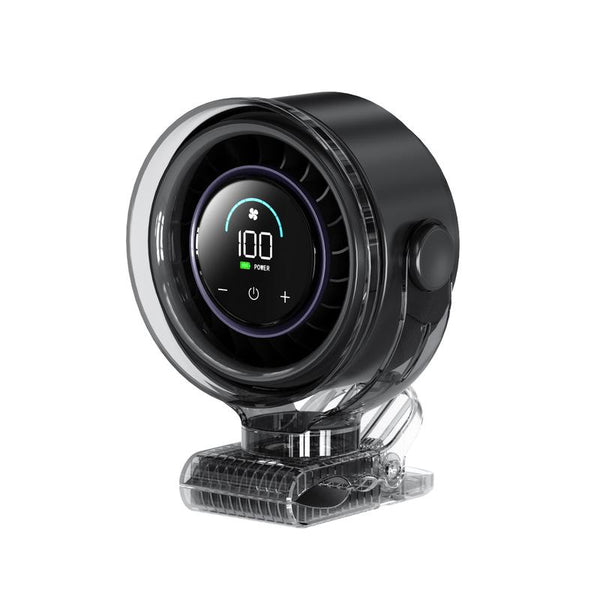 AeroClip clip fan with its digital speed display