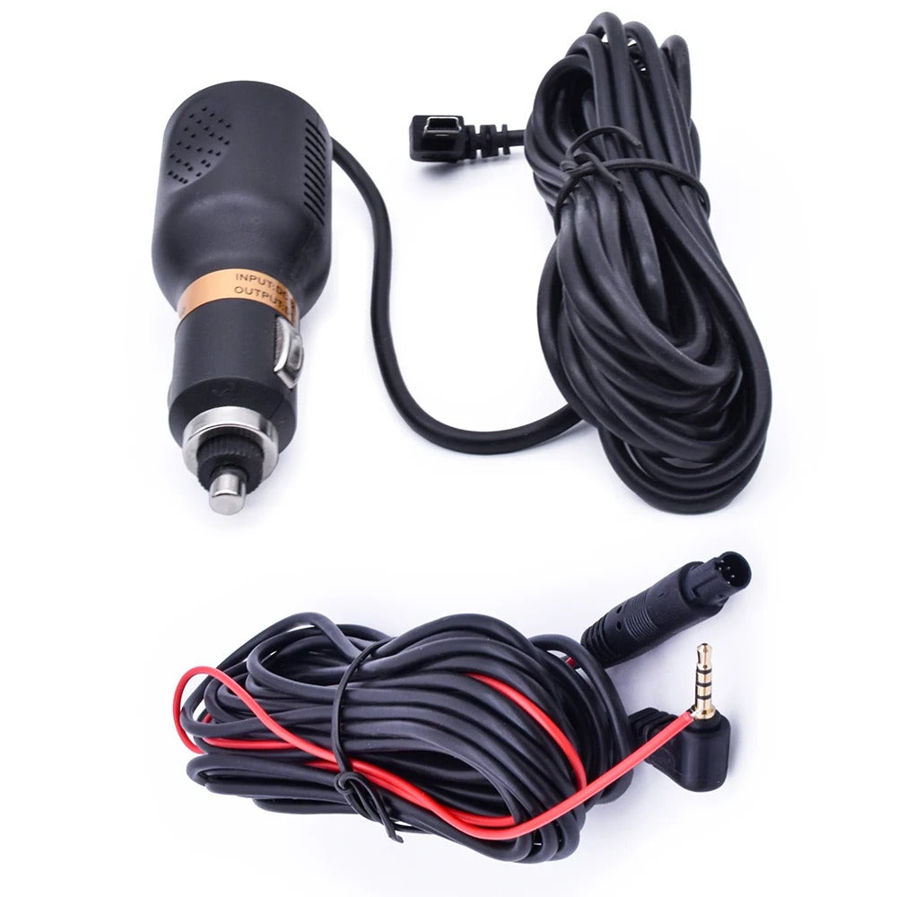 Car charger cable and rear camera video cable