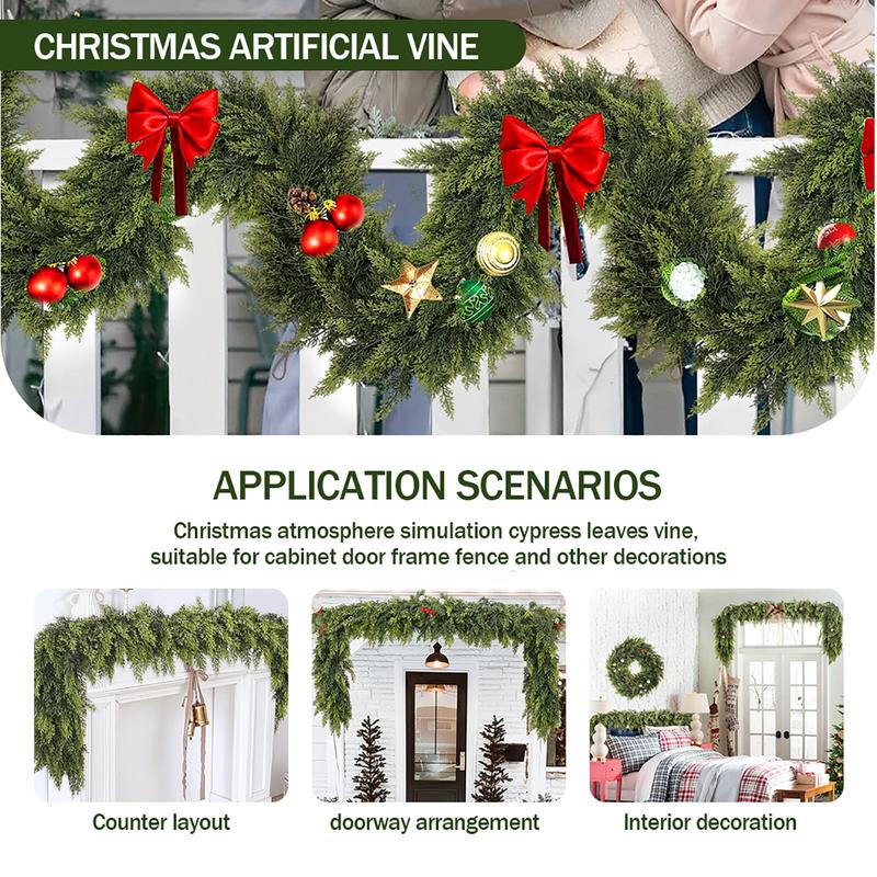 Where the garland goes: counter, doorway, interior