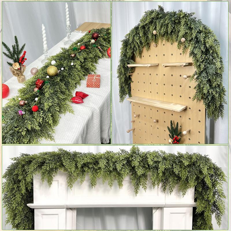 Table runner, pegboard and mantel arrangements