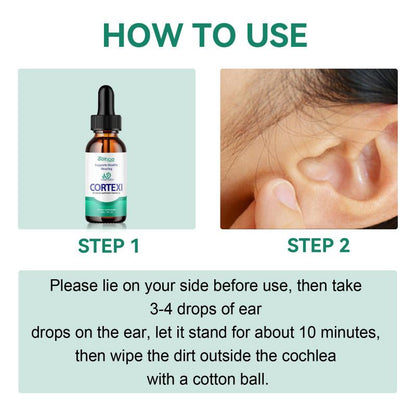 How to use: lie on your side, three to four drops, wait ten minutes