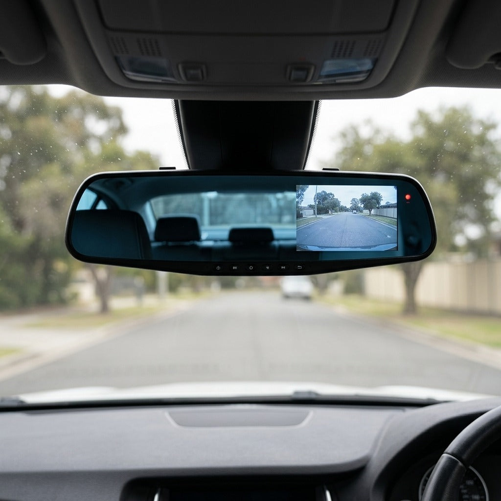 Two cameras. Nothing behind you goes unseen.