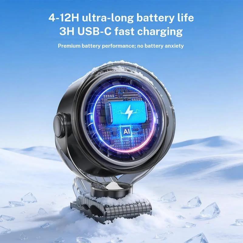 A full day of cooling on one charge.