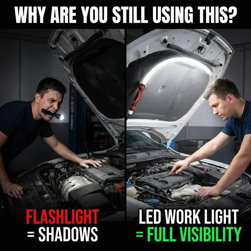 The flashlight in your teeth.